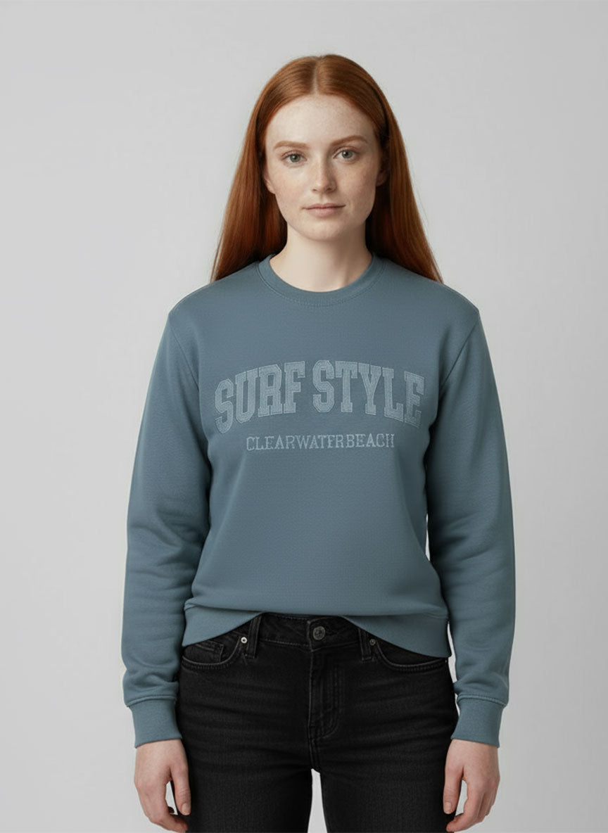 Unisex Surf Style Sweatshirt – Soft Fleece Winter Pullover | Casual Streetwear