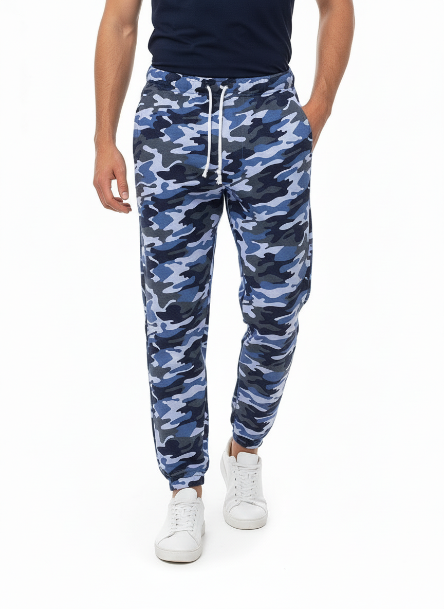 Men’s Premium Camo Navy Blue Trouser – Comfortable, Durable & Streetwear Style