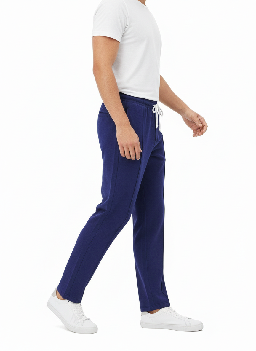 Men’s Premium Navy Blue Baggy Trouser – Relaxed Fit & Streetwear Style