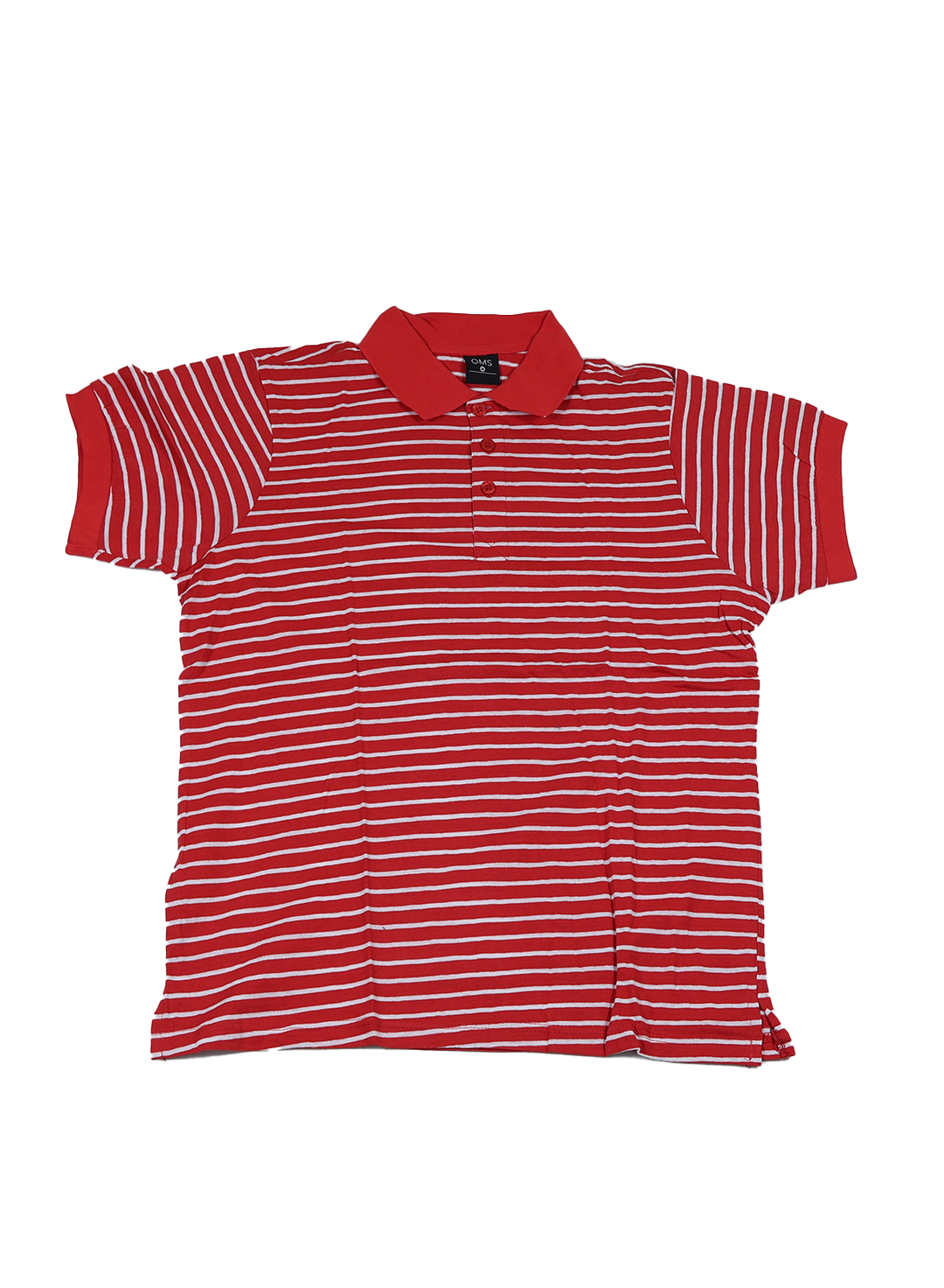 Men’s Red Striped Polo Shirt – Soft Cotton Blend | Stylish Summer Casual Wear