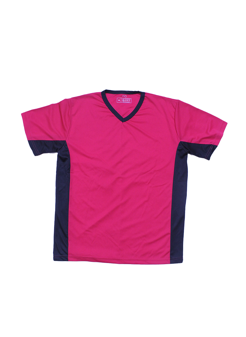 Men’s Red & Black Half-Sleeve Dry Fit Shirt – Sports & Gym Wear