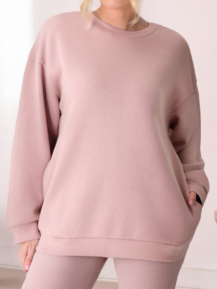 Ladies Pastel Pink Sweatshirt – Soft, Cozy & Everyday Casual Wear