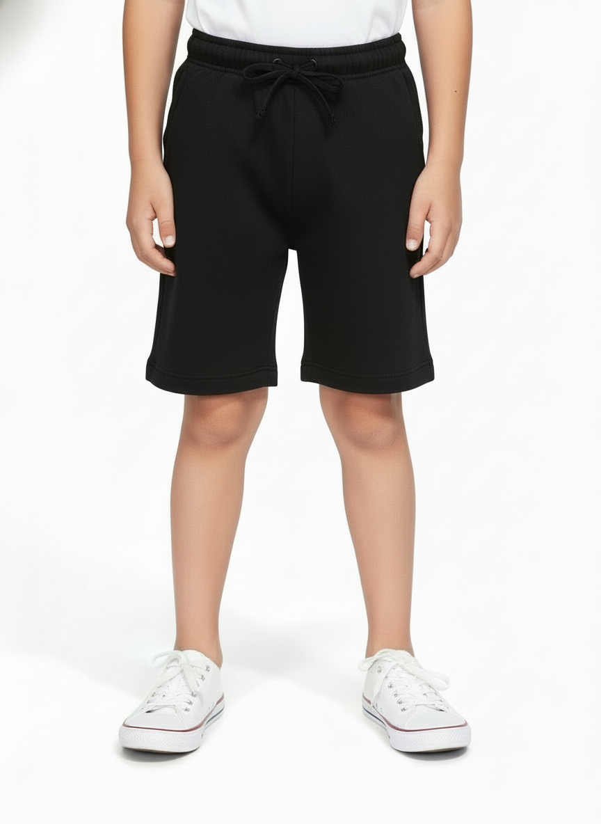 Kids Cotton Shorts – Black