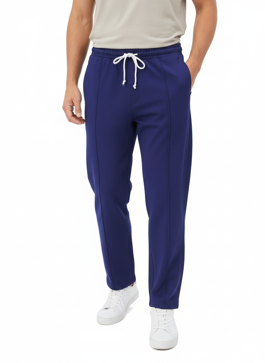 Men’s Premium Navy Blue Baggy Trouser – Relaxed Fit & Streetwear Style