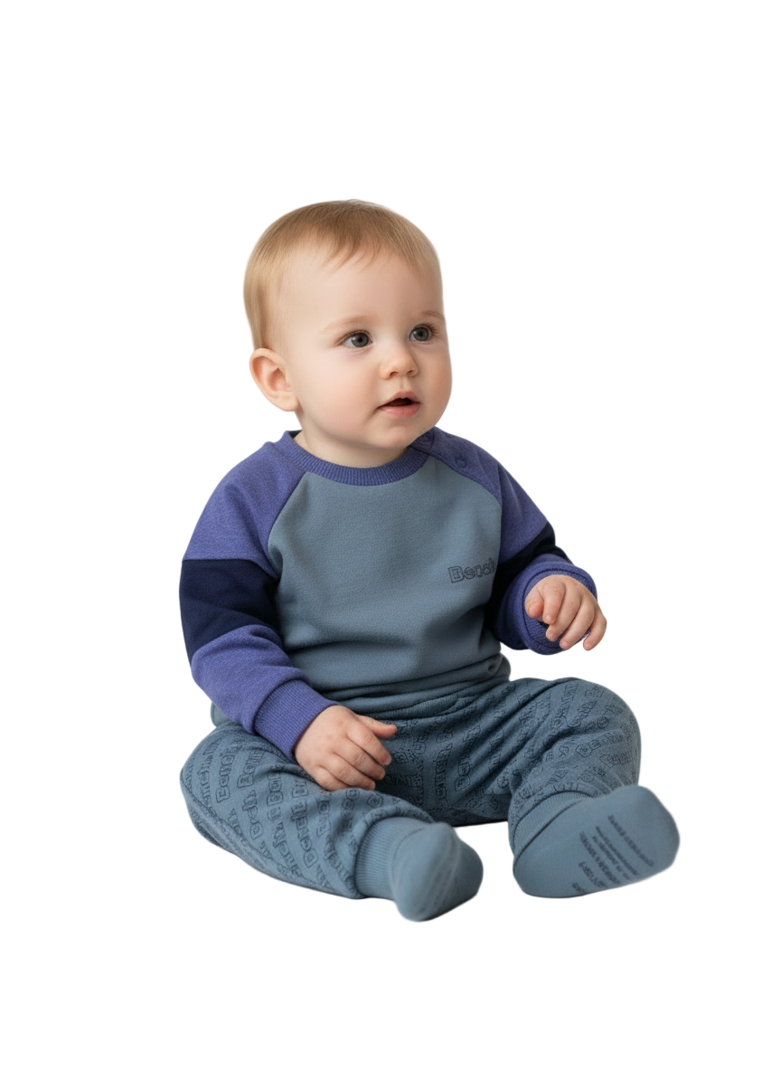 Baby Sweatshirt & Trouser Set – Green Bench Design, Comfortable Everyday Wear