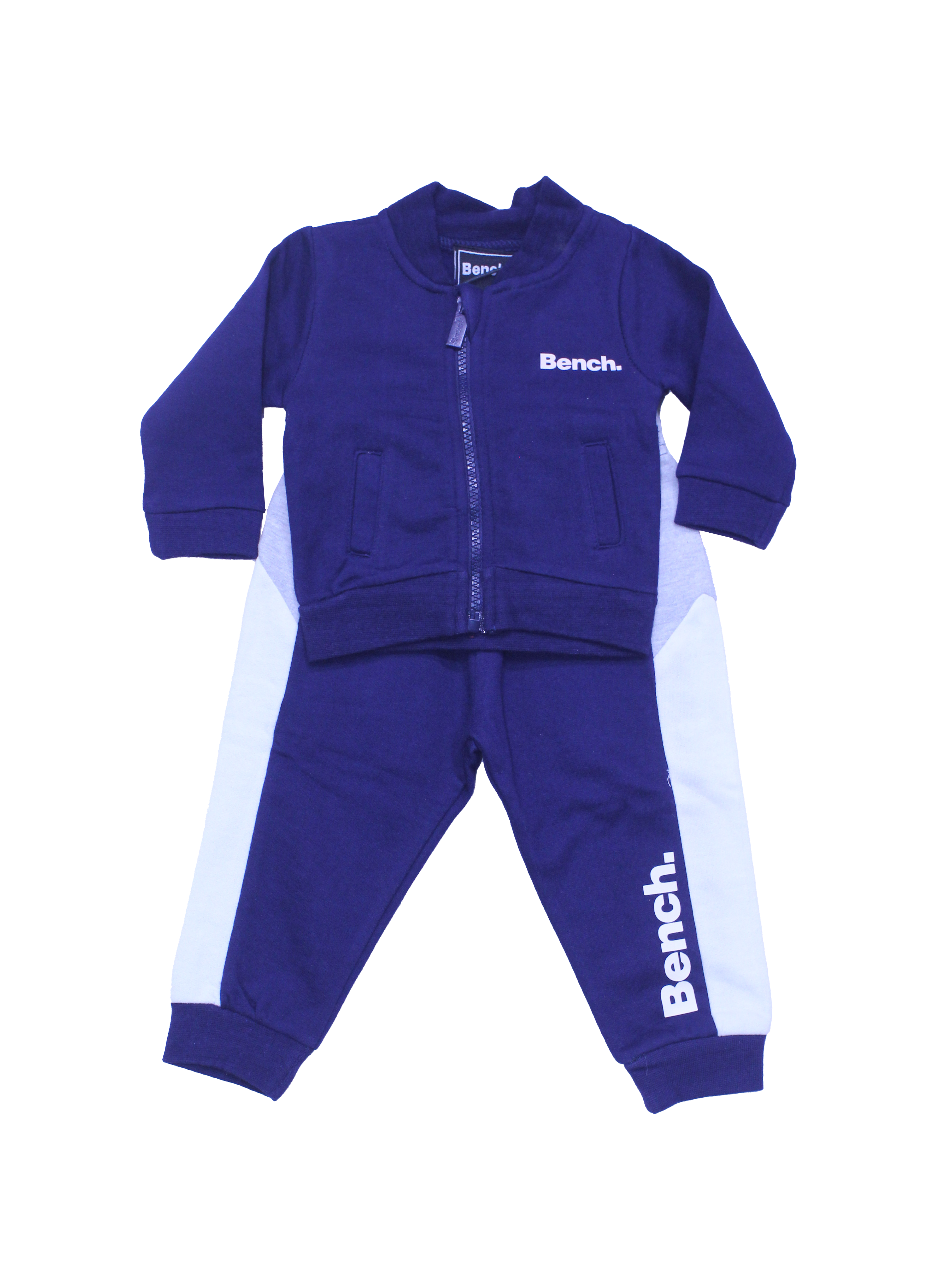 Baby Zipper Sweatshirt & Trouser Set – Blue Bench Design, Comfortable Everyday Wear