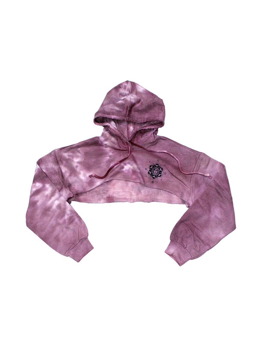 Ladies Magenta Cropped Hoodie – Trendy & Comfortable Casual Wear