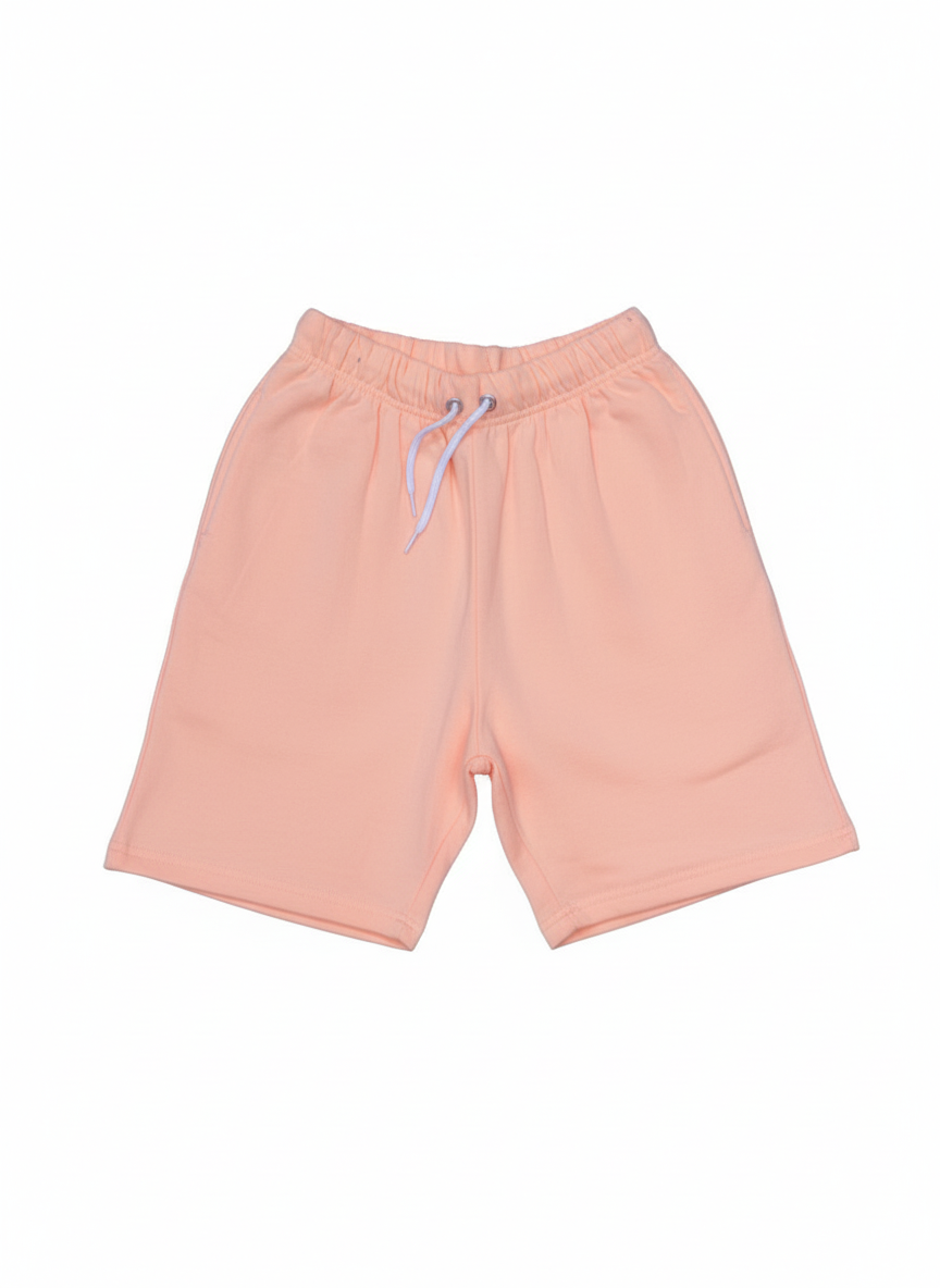 Kids Cotton Shorts – Peach