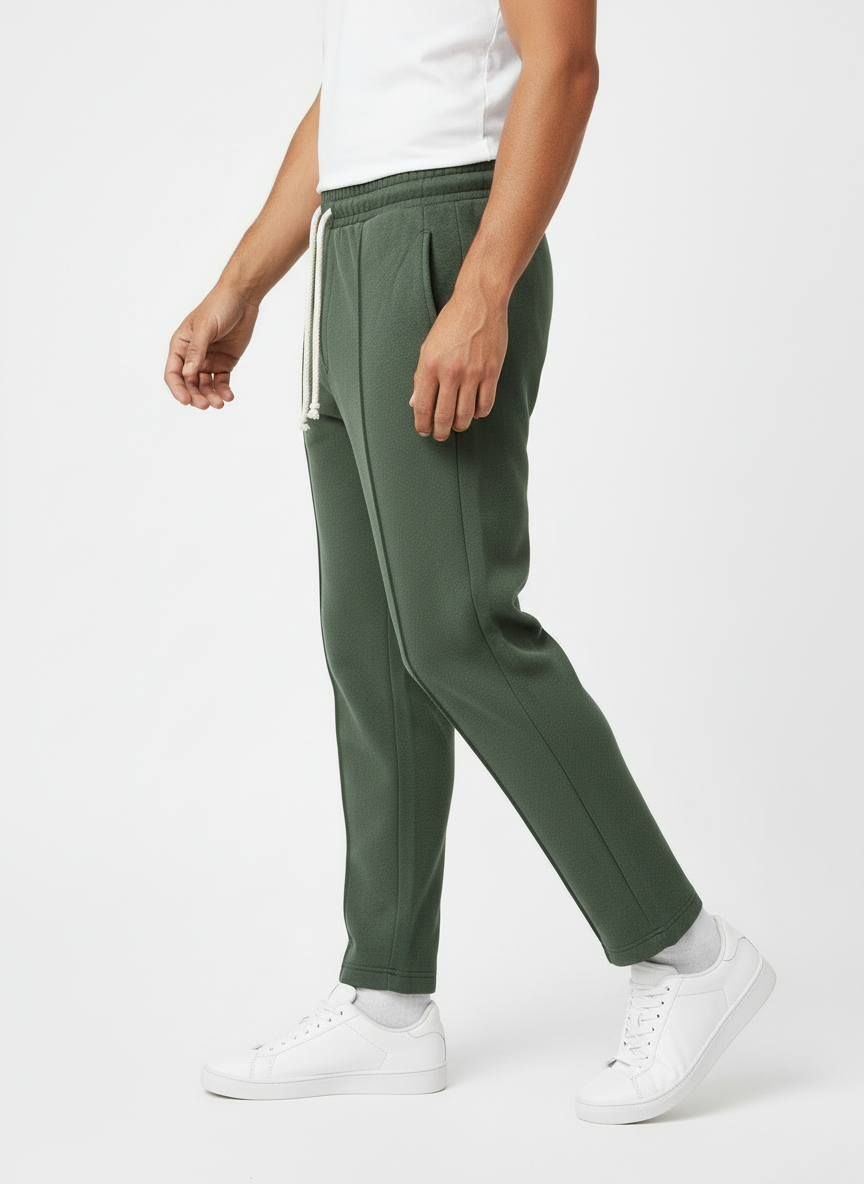 Men’s Premium Military Green Baggy Trouser – Relaxed Fit & Streetwear Style