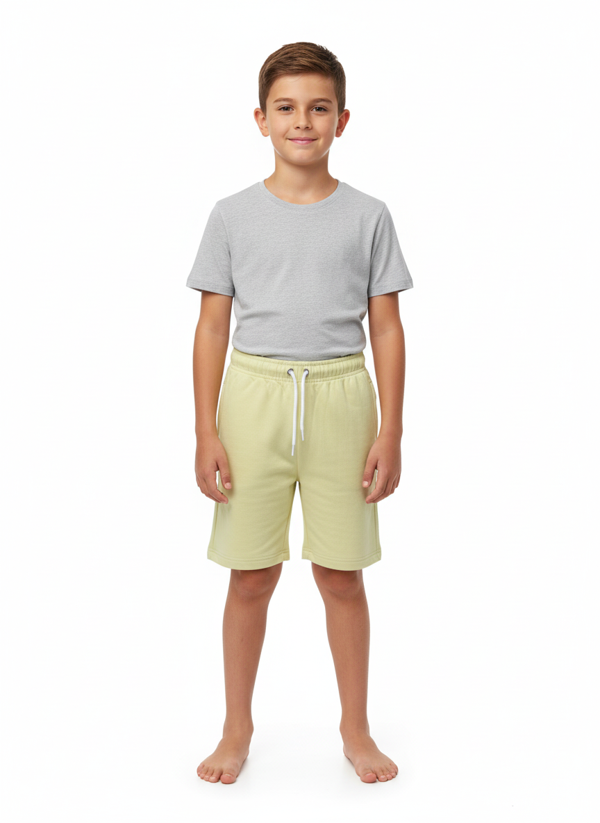 Kids Cotton Shorts – Yellow