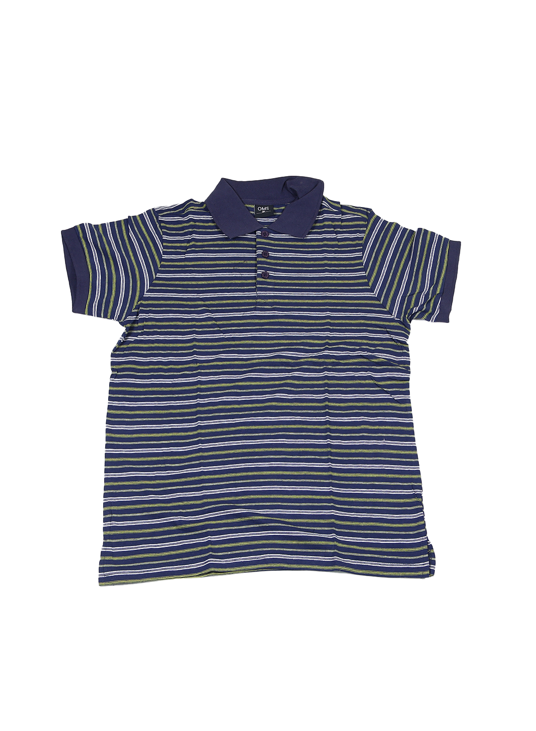 Men’s Navy Blue Striped Polo Shirt – Soft Cotton Blend | Stylish Summer Casual Wear