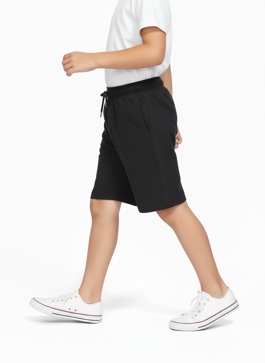 Kids Cotton Shorts – Black