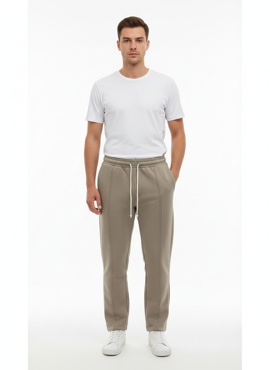 Men’s Premium Beige Baggy Trouser – Relaxed Fit & Streetwear Style