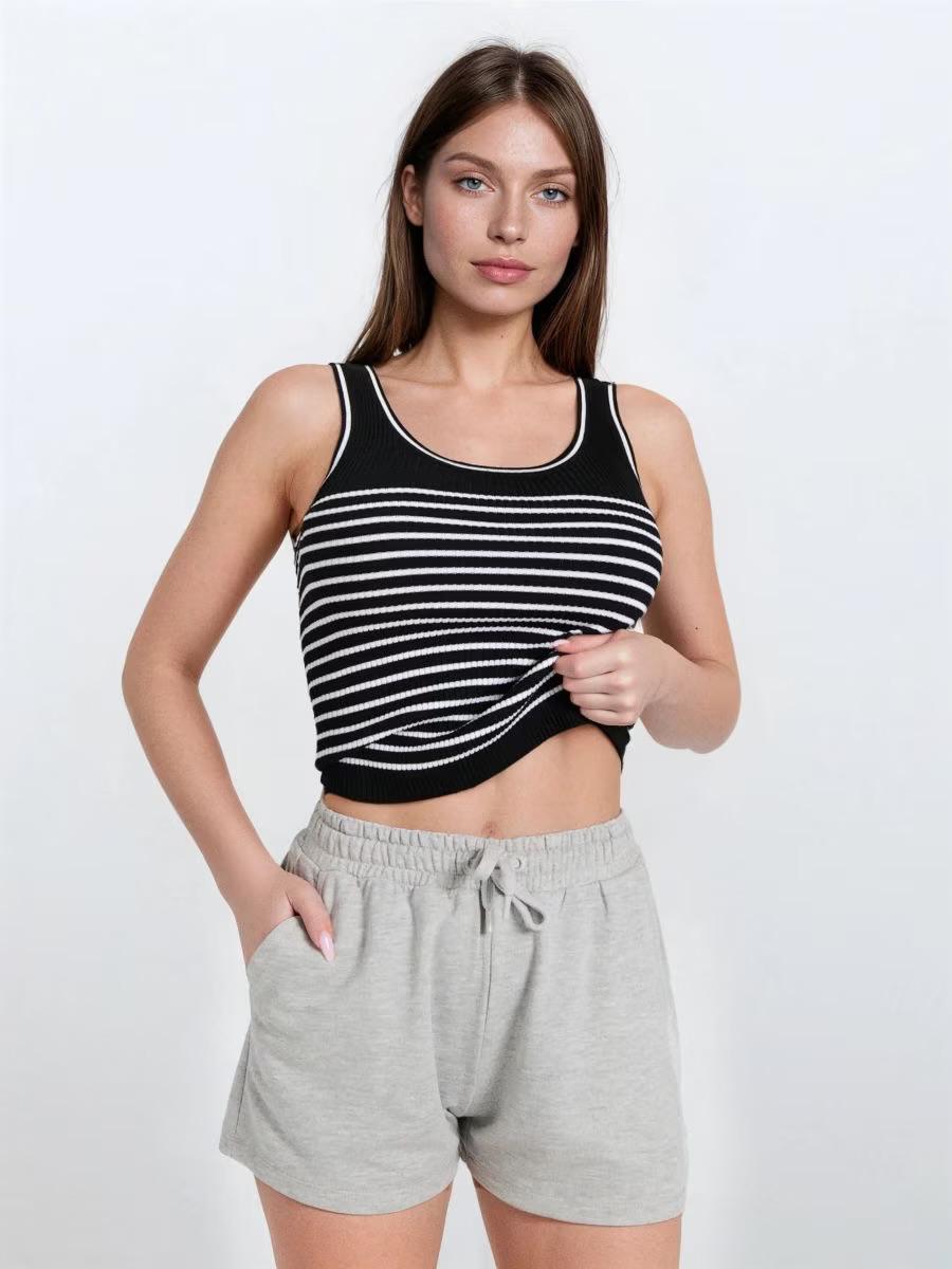 Ladies Homburg Gray Shorts – CVC French Terry Fabric | Soft, Comfy & Adjustable Waist