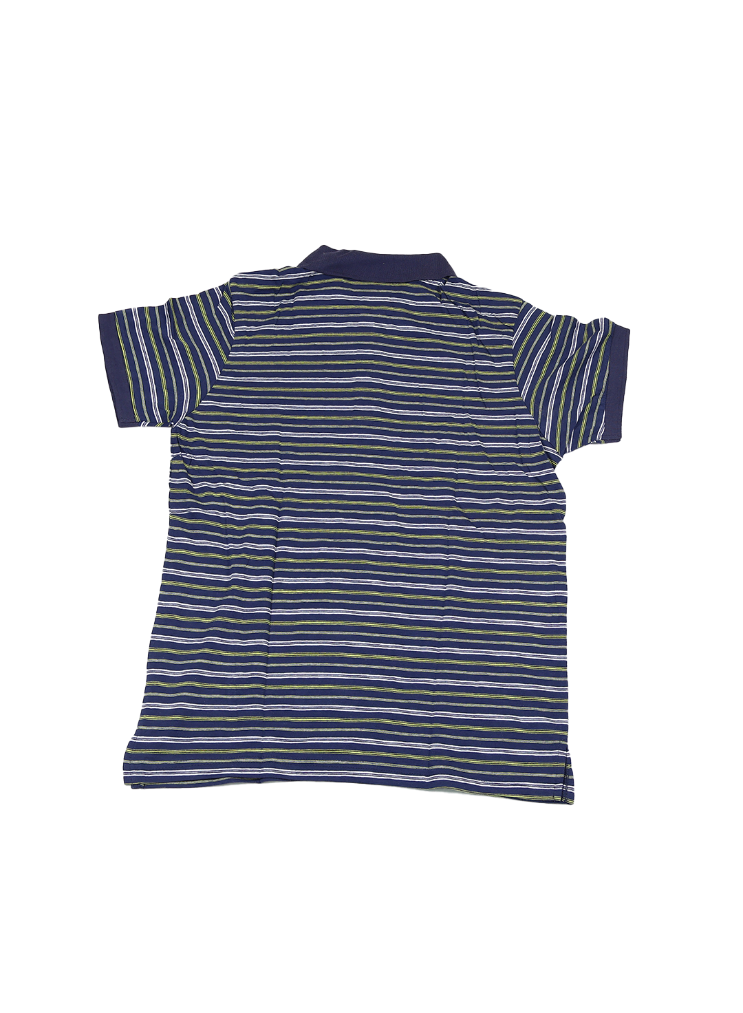 Men’s Navy Blue Striped Polo Shirt – Soft Cotton Blend | Stylish Summer Casual Wear