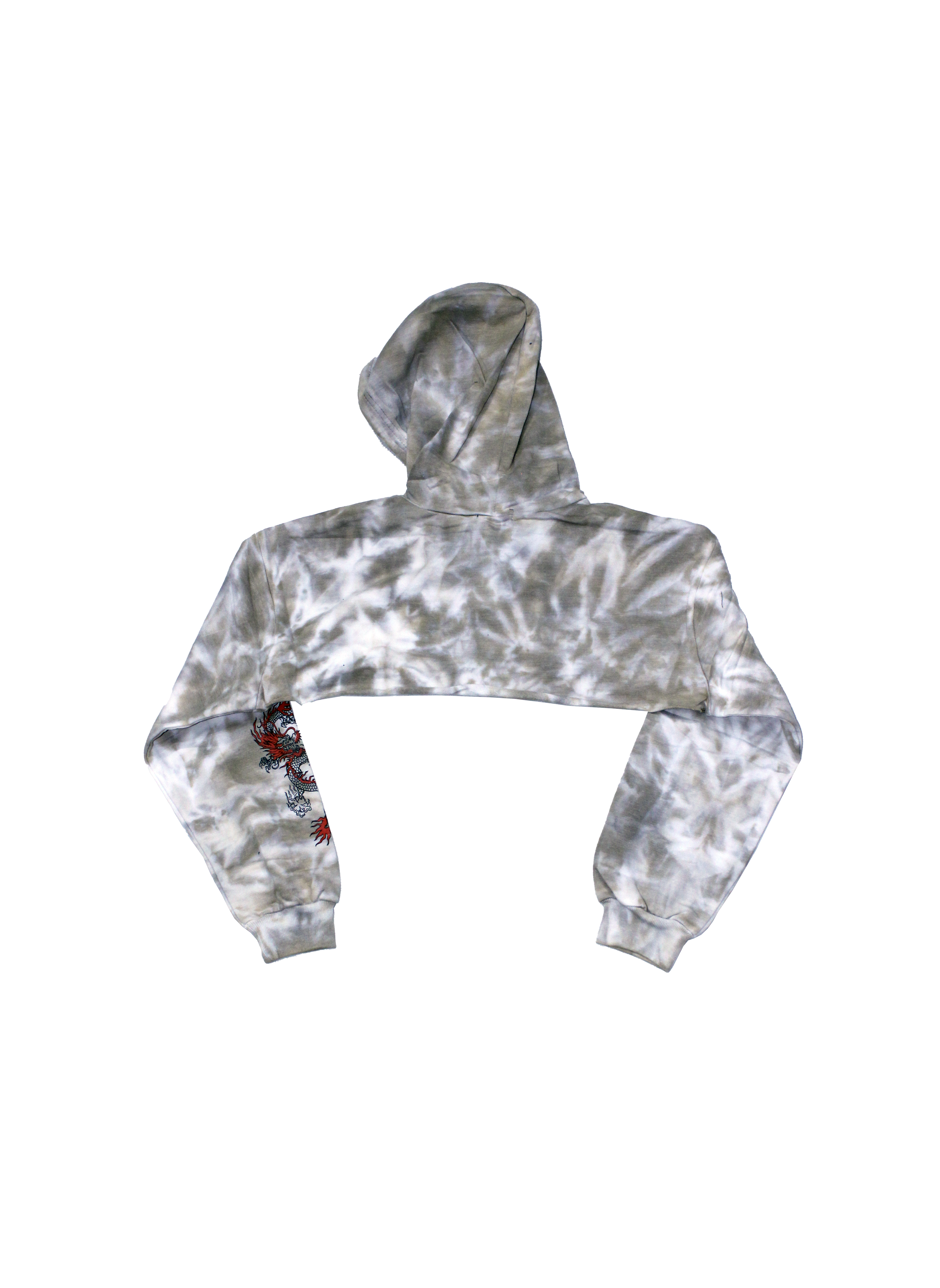 Ladies Brown Tie-Dye Cropped Hoodie – Stylish & Comfortable Casual Wear
