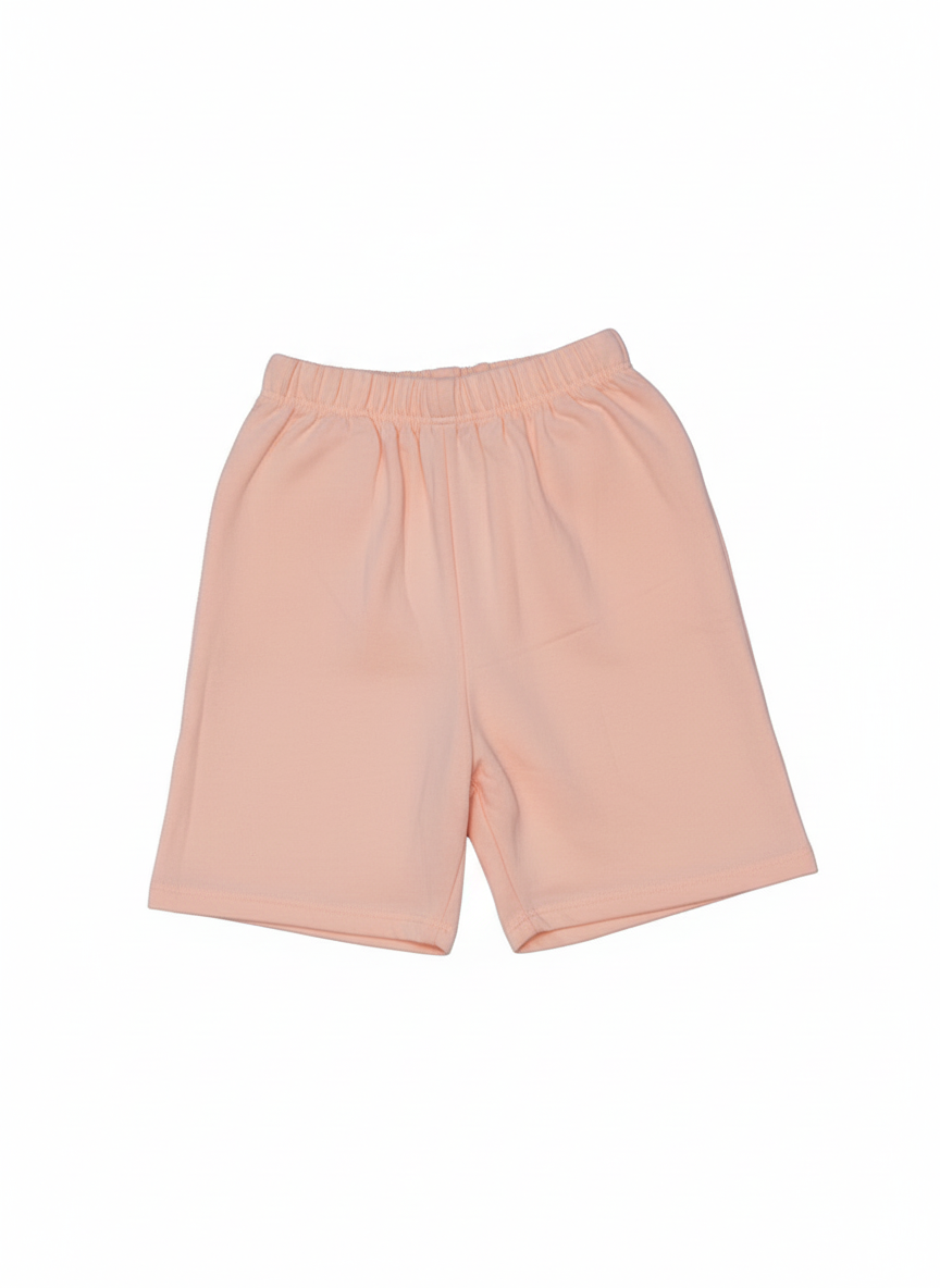 Kids Cotton Shorts – Peach