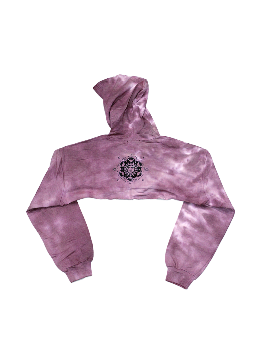 Ladies Magenta Cropped Hoodie – Trendy & Comfortable Casual Wear