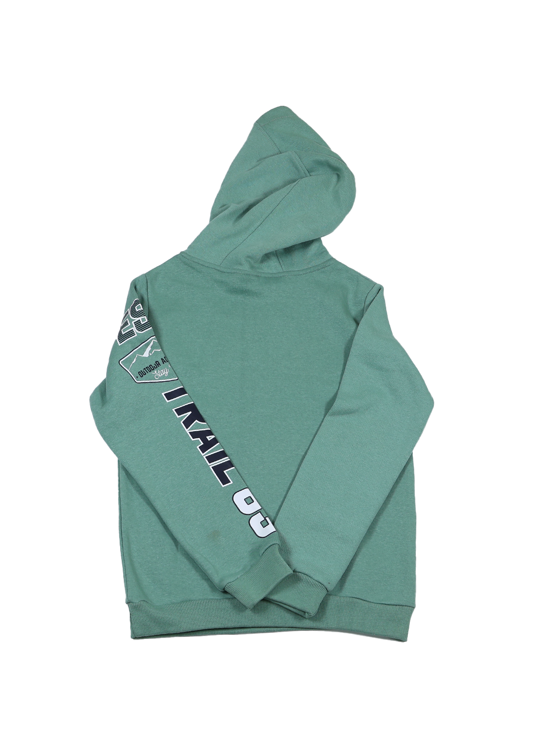 Boys Green Printed Hoodie – Winter Warm Sweatshirt | Trendy Casual Wear for Kids