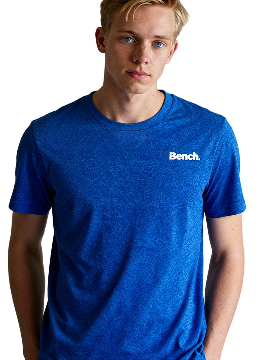 Bench Men’s Blue Half Sleeve Crew Neck T-Shirt