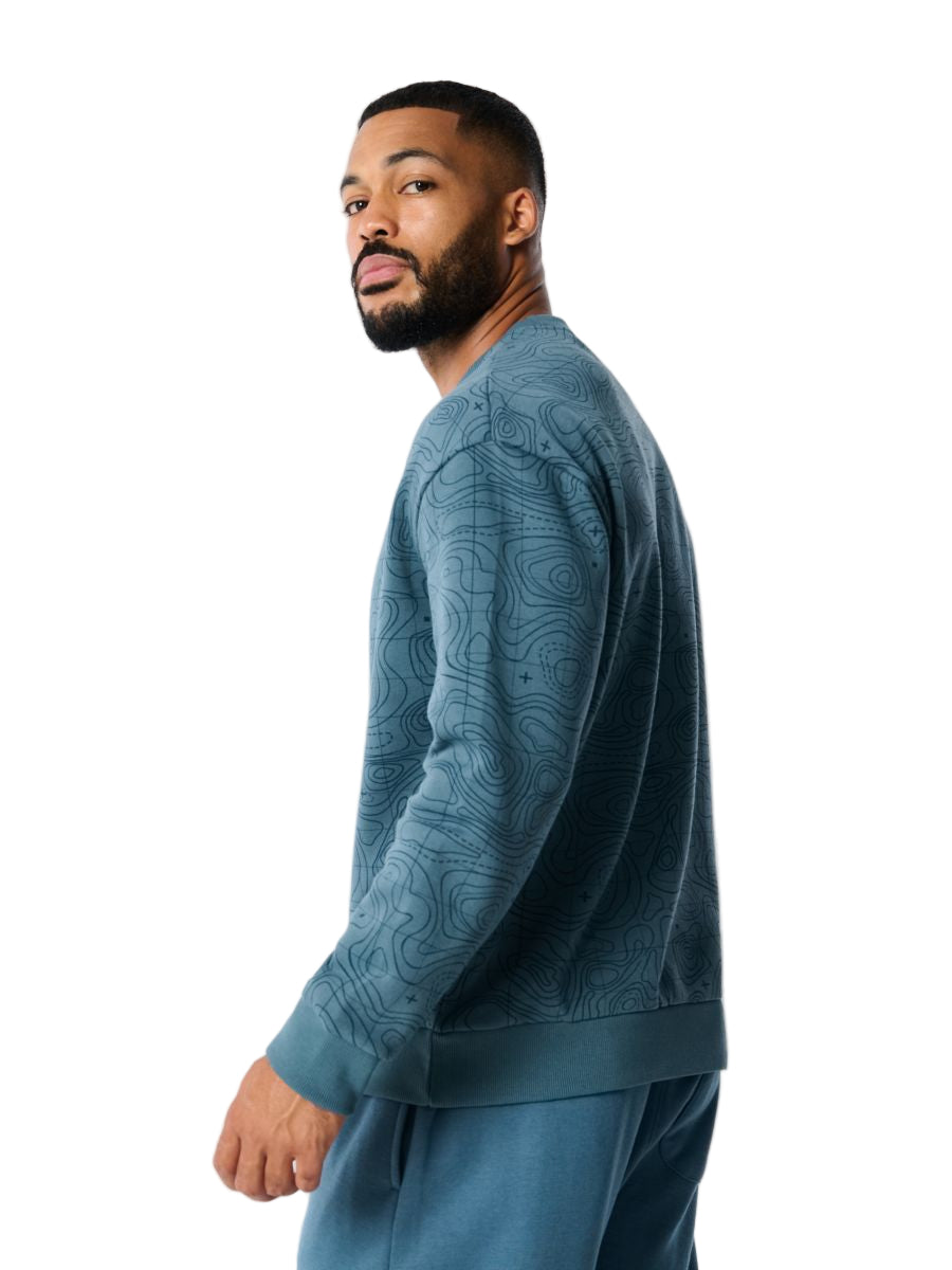 Men’s Premium Blue Sweatshirt – Minimal Lining Design & Soft Winter Wear