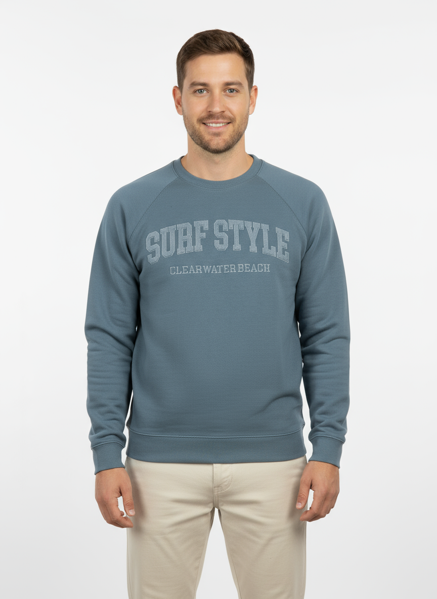 Unisex Surf Style Sweatshirt – Soft Fleece Winter Pullover | Casual Streetwear