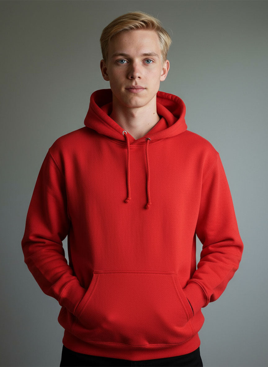 Unisex Red Hoodie – Soft Fleece Winter Sweatshirt | Cozy & Stylish Casual Wear