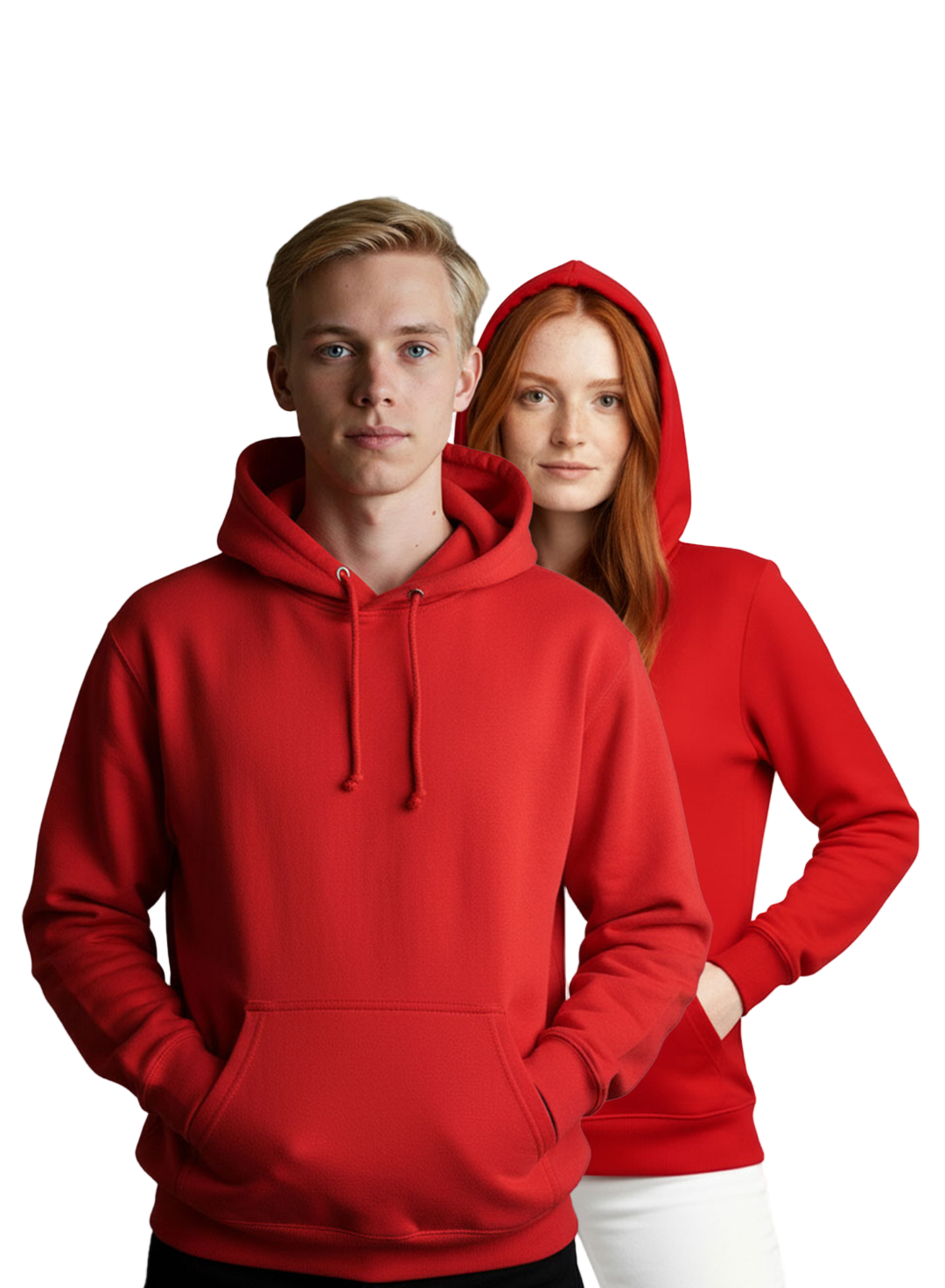 Unisex Red Hoodie – Soft Fleece Winter Sweatshirt | Cozy & Stylish Casual Wear