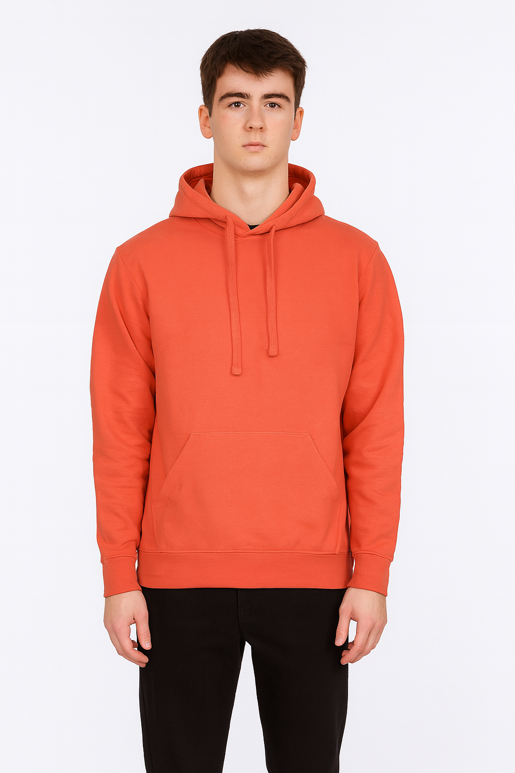 Unisex Orange Hoodie – Soft Fleece Winter Sweatshirt | Cozy & Stylish Casual Wear