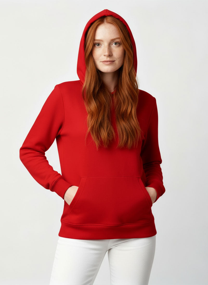 Unisex Red Hoodie – Soft Fleece Winter Sweatshirt | Cozy & Stylish Casual Wear