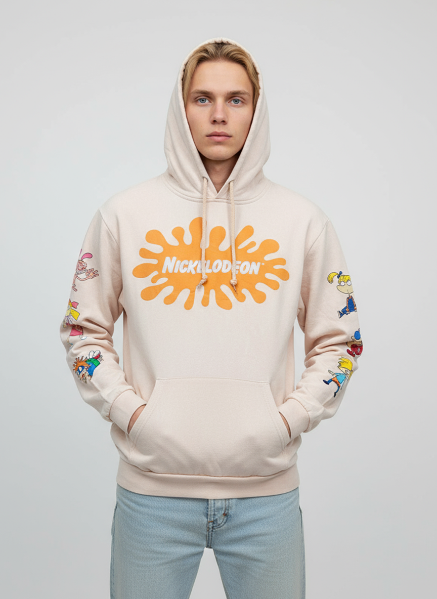Unisex Nickelodeon Graphic Hoodie – Peach