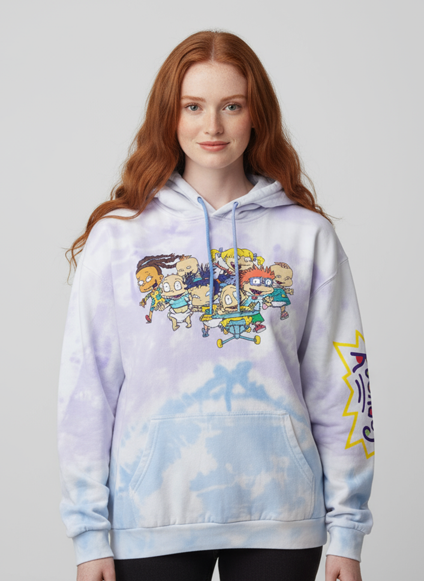 Unisex Rugrats Tie-Dye Hoodie – Retro Cartoon Graphic