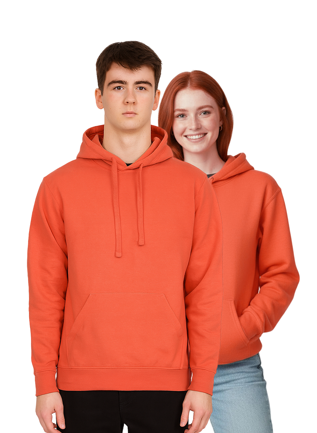 Unisex Orange Hoodie – Soft Fleece Winter Sweatshirt | Cozy & Stylish Casual Wear