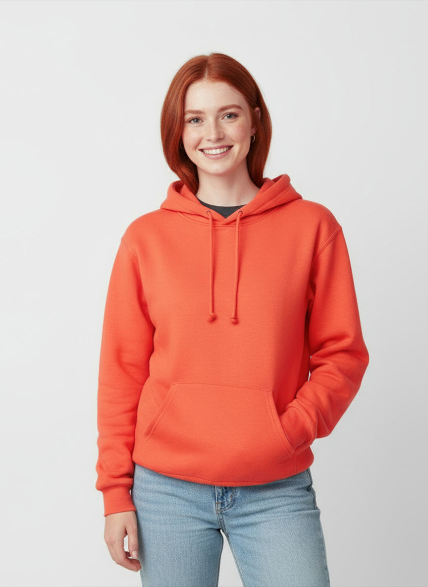 Unisex Orange Hoodie – Soft Fleece Winter Sweatshirt | Cozy & Stylish Casual Wear