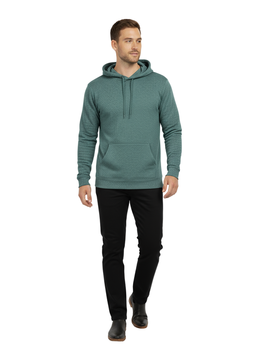 Men’s Green Hoodie – Soft Fleece Winter Sweatshirt | Casual & Comfortable Hoodie for Men