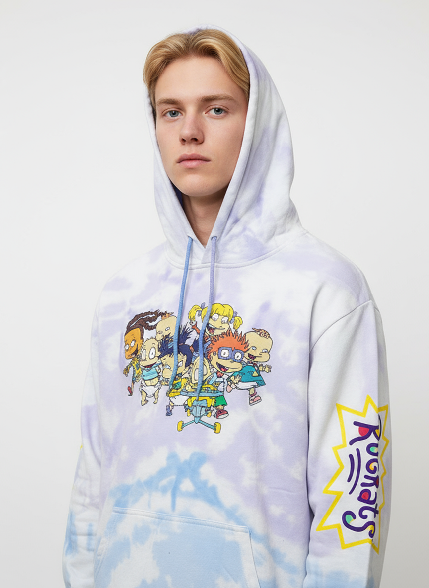 Unisex Rugrats Tie-Dye Hoodie – Retro Cartoon Graphic