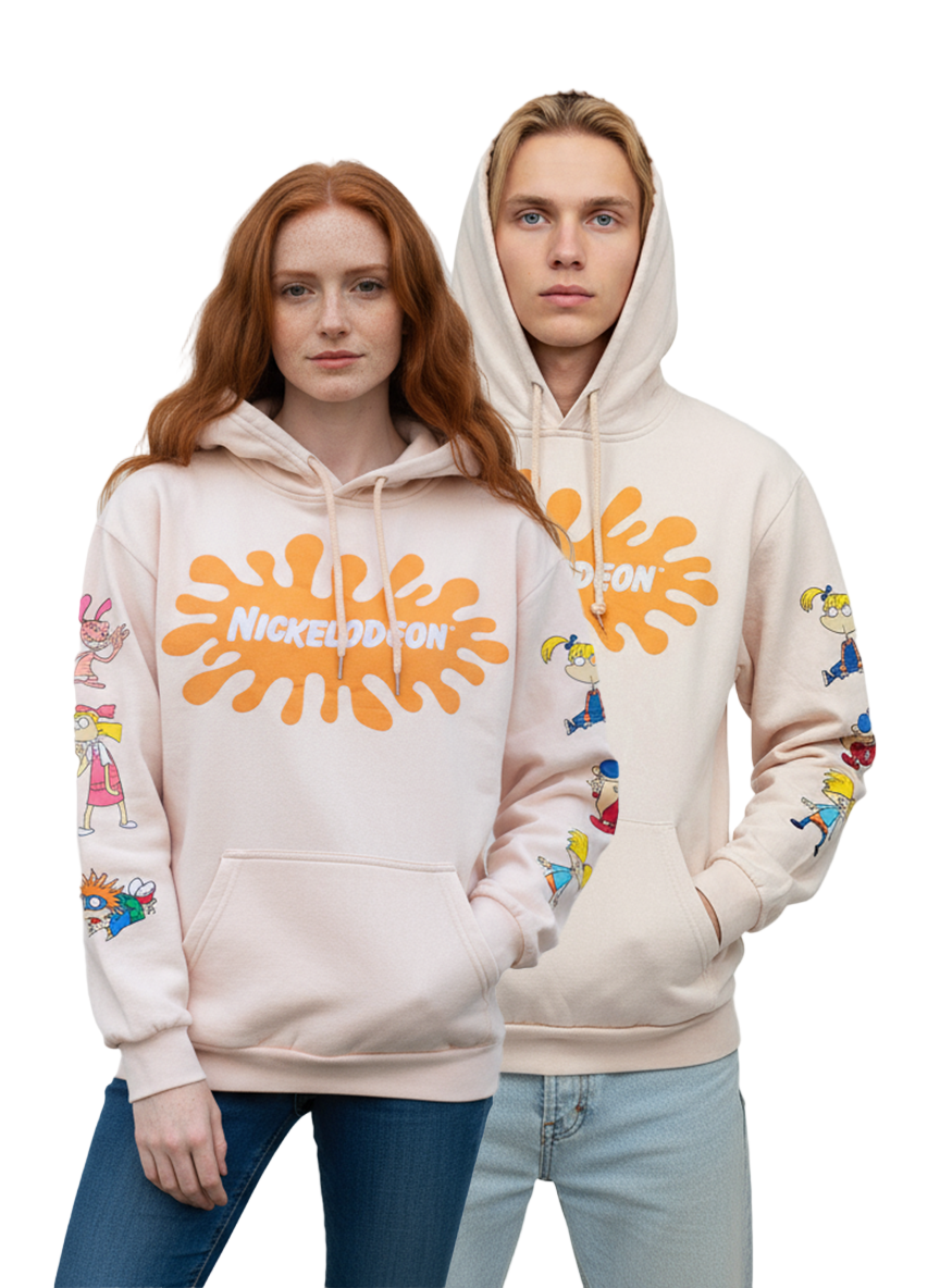 Unisex Nickelodeon Graphic Hoodie – Peach