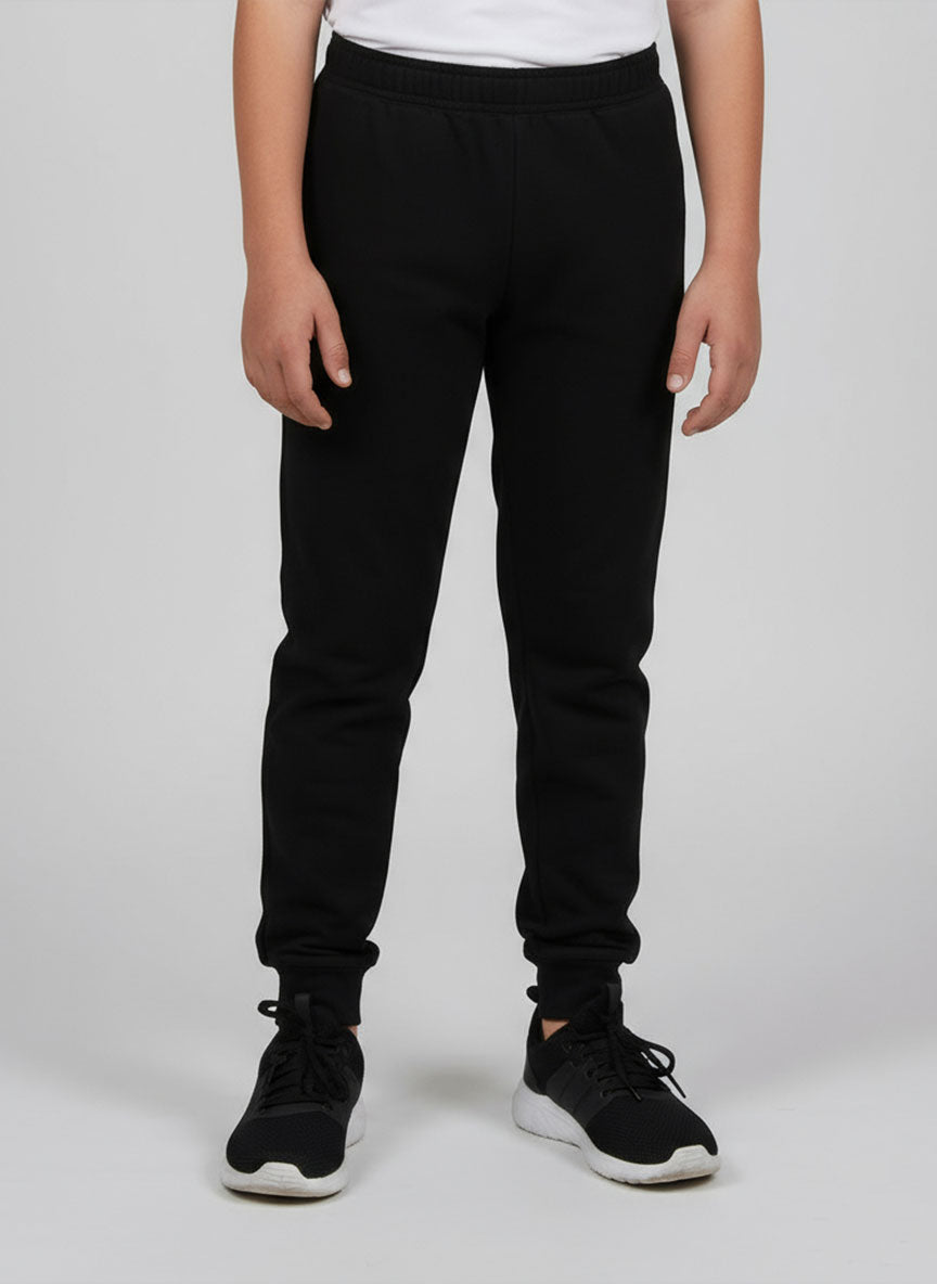 Boys Black Jogger Trousers – Soft Fleece Fabric | Comfortable & Stylish Winter Wear