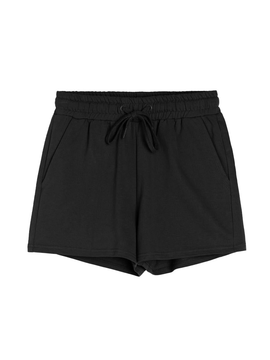 Ladies Black Shorts – CVC French Terry Fabric | Soft, Comfy & Adjustable Waist