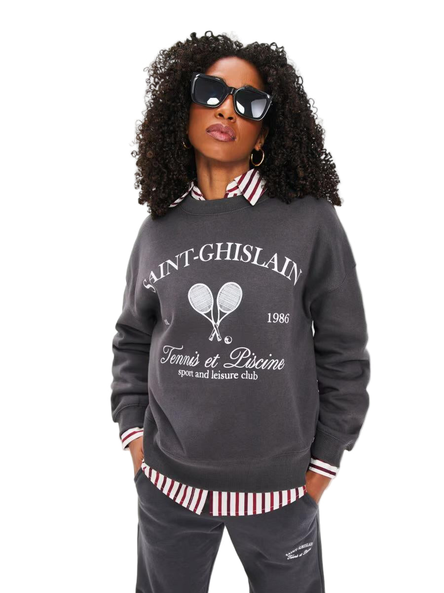 Ladies Saint-Ghislain Printed Sweatshirt – Soft Fleece Fabric | Casual Sport & Leisure Style